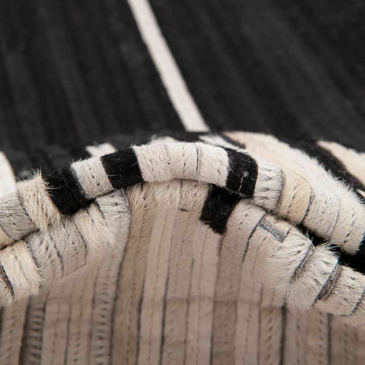 5' 3 x 8' Cowhide Leather Rug