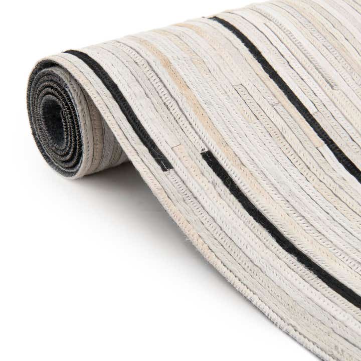 5' 3 x 8' Cowhide Leather Rug