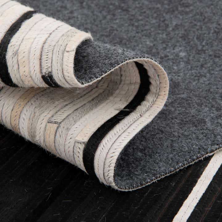 5' 3 x 8' Cowhide Leather Rug