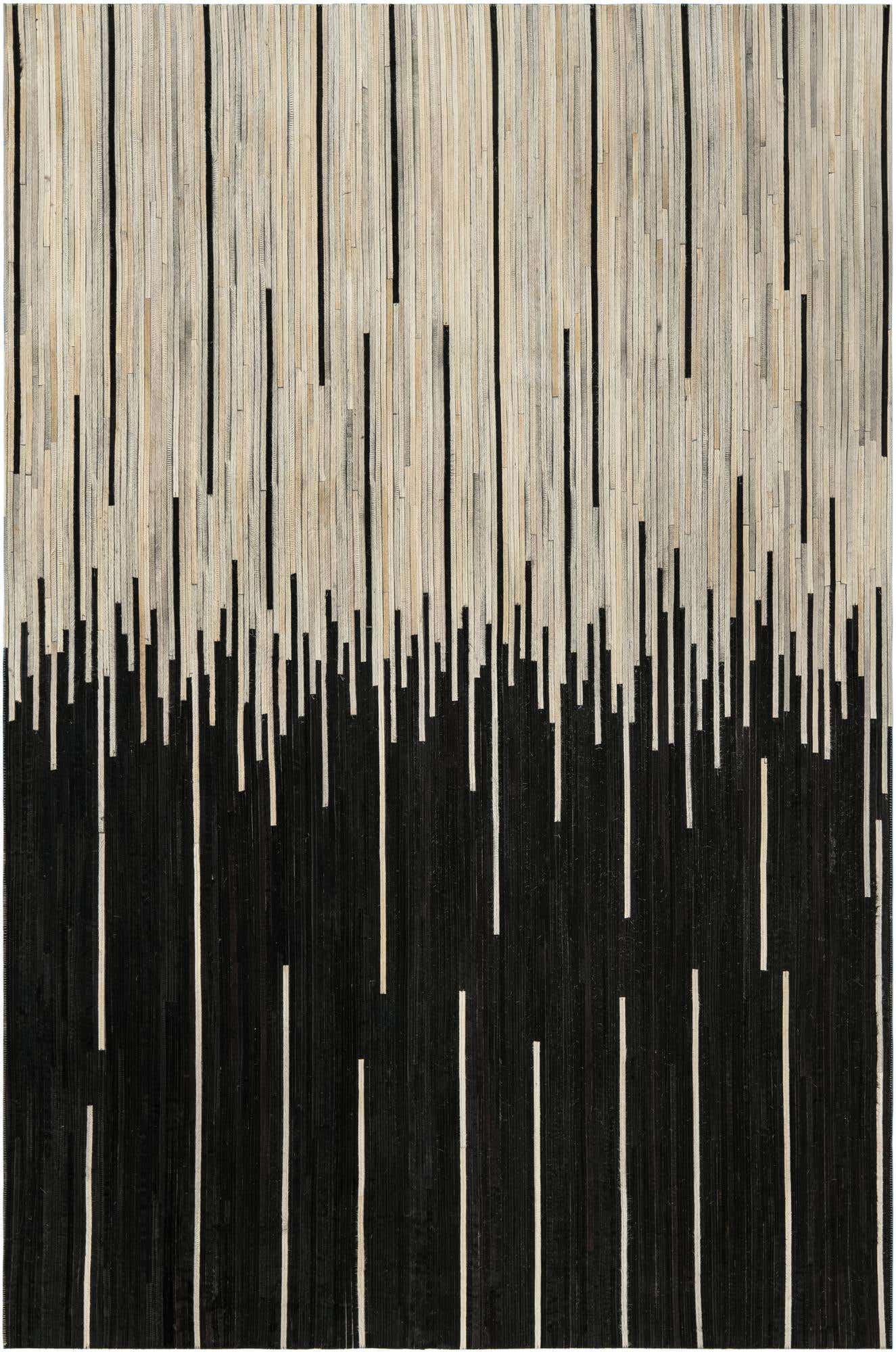 5' 3 x 8' Cowhide Leather Rug