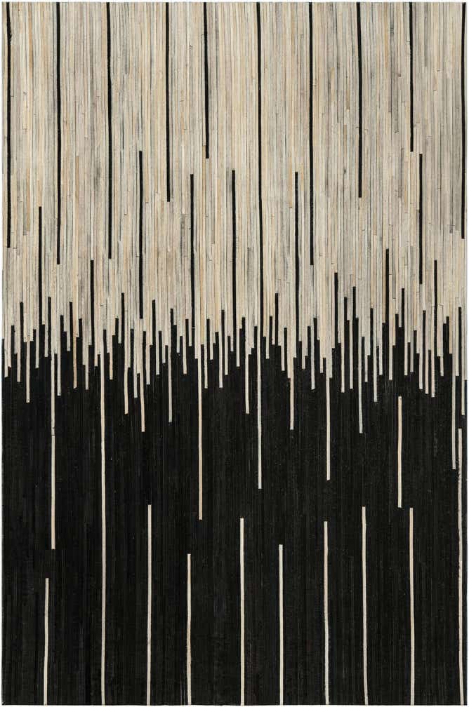 5' 3 x 8' Cowhide Leather Rug