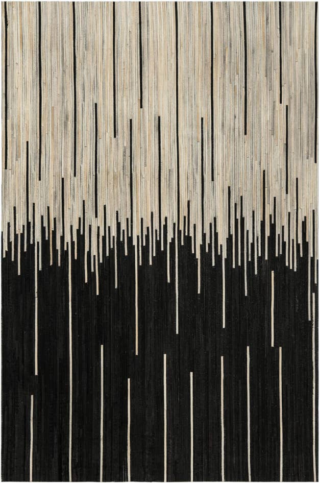 Detail image of 5' 3 x 8' Cowhide Leather Rug