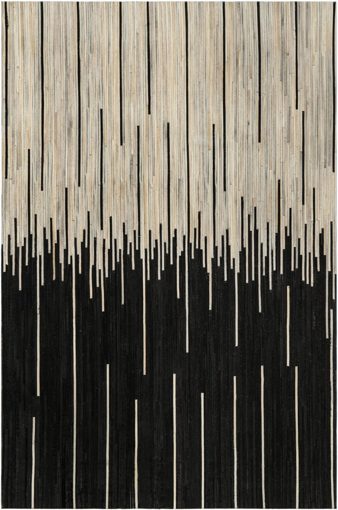 5' 3 x 8' Cowhide Leather Rug