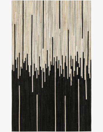 3' 1 x 5' 1 Cowhide Leather Rug