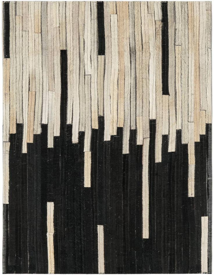 Detail image of 1' 2 x 3' 1 Cowhide Leather Runner Rug