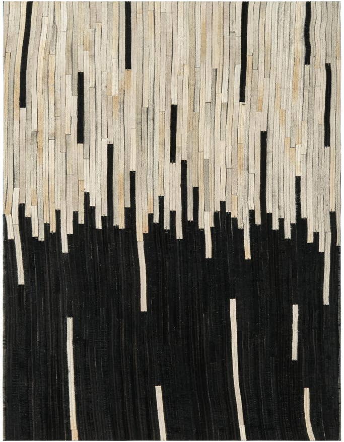 Detail image of 2' 2 x 6' 1 Cowhide Leather Runner Rug