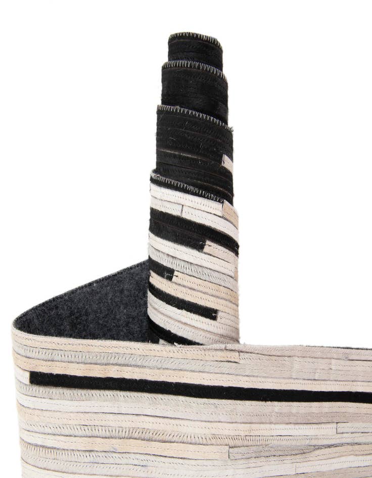 Detail image of 7' 10 x 7' 10 Cowhide Leather Square Rug