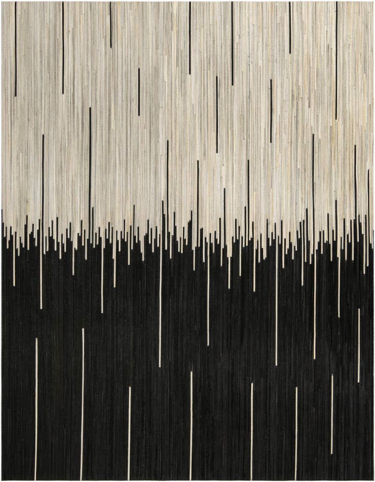 Detail image of 7' 10 x 7' 10 Cowhide Leather Square Rug