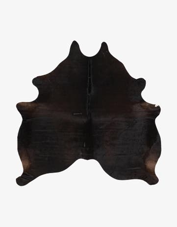 6' x 6' Cowhide Leather Freeform Rug