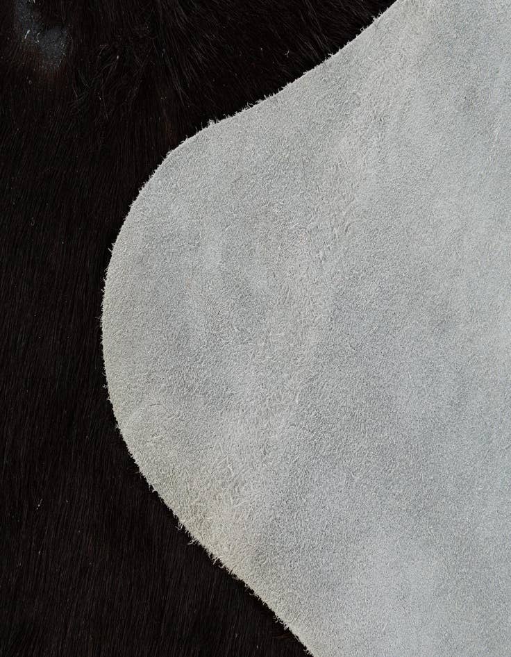 Detail image of 4' 5 x 5' 6 Cowhide Leather Freeform Rug