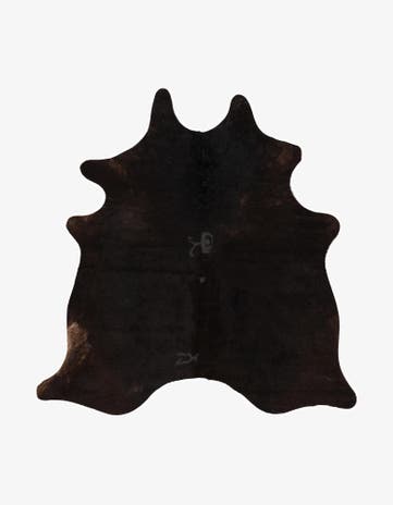4' 5 x 5' 6 Cowhide Leather Freeform Rug