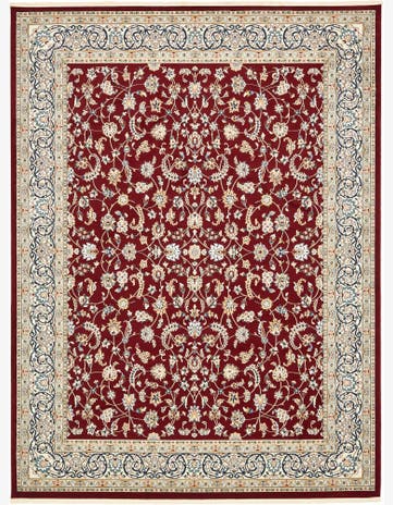 Blakemore · Floral rug, burgundy and cream