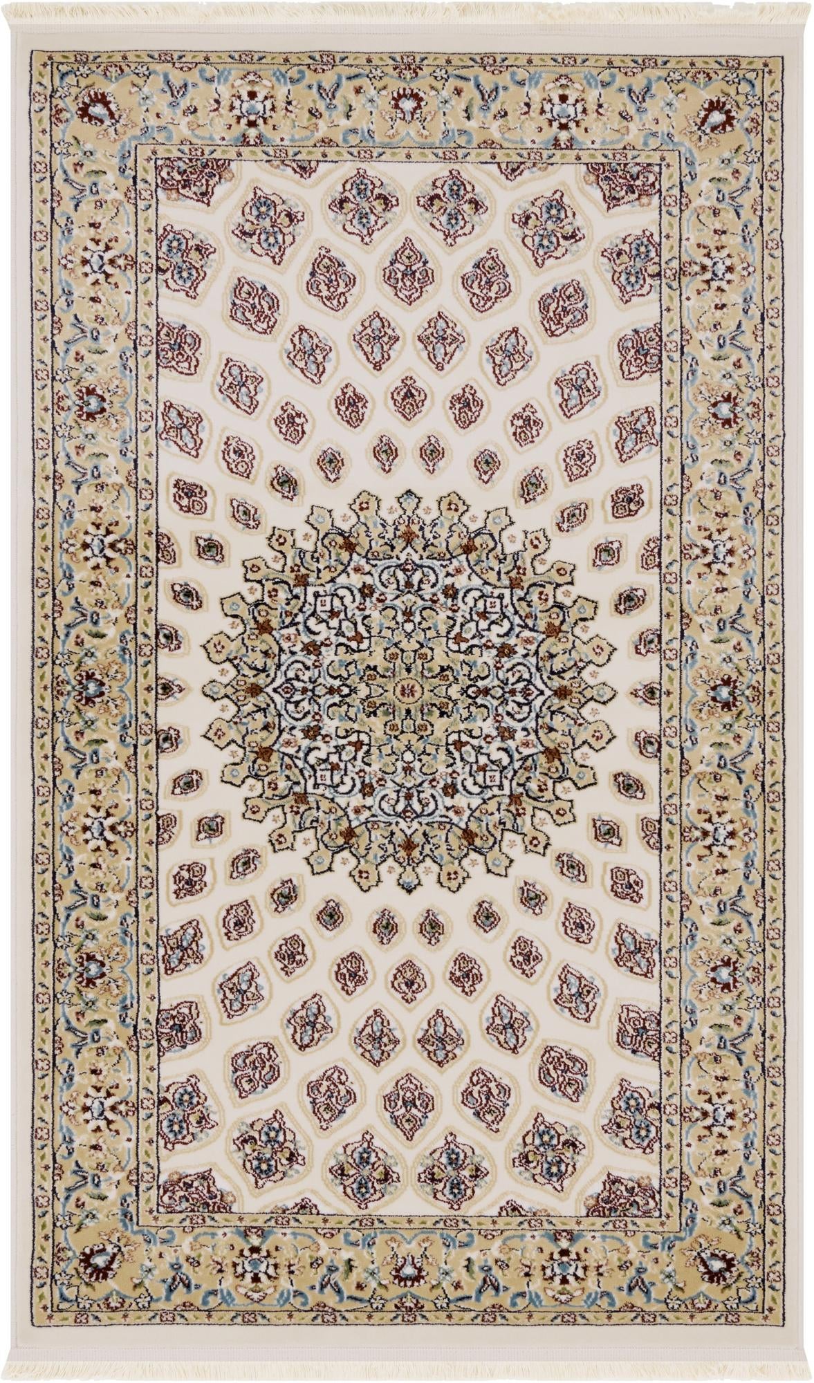 3' x 5' 3 Blakemore · Medallion rug, ivory and multi