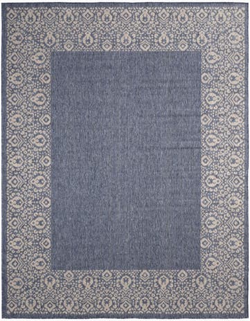 7' 10 x 10' Bloomfield · Border Outdoor Rug, blue