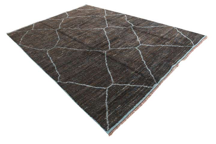 8' 8 x 12' 1 Hand Knotted Moroccan Wool Rug