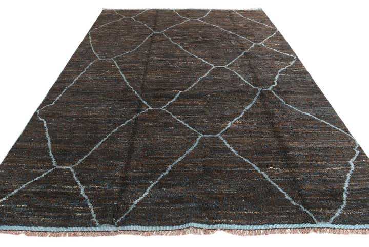 8' 8 x 12' 1 Hand Knotted Moroccan Wool Rug