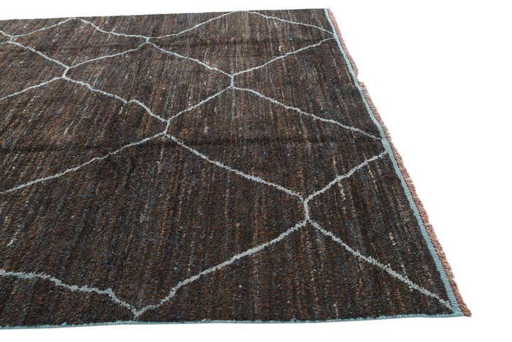 8' 8 x 12' 1 Hand Knotted Moroccan Wool Rug