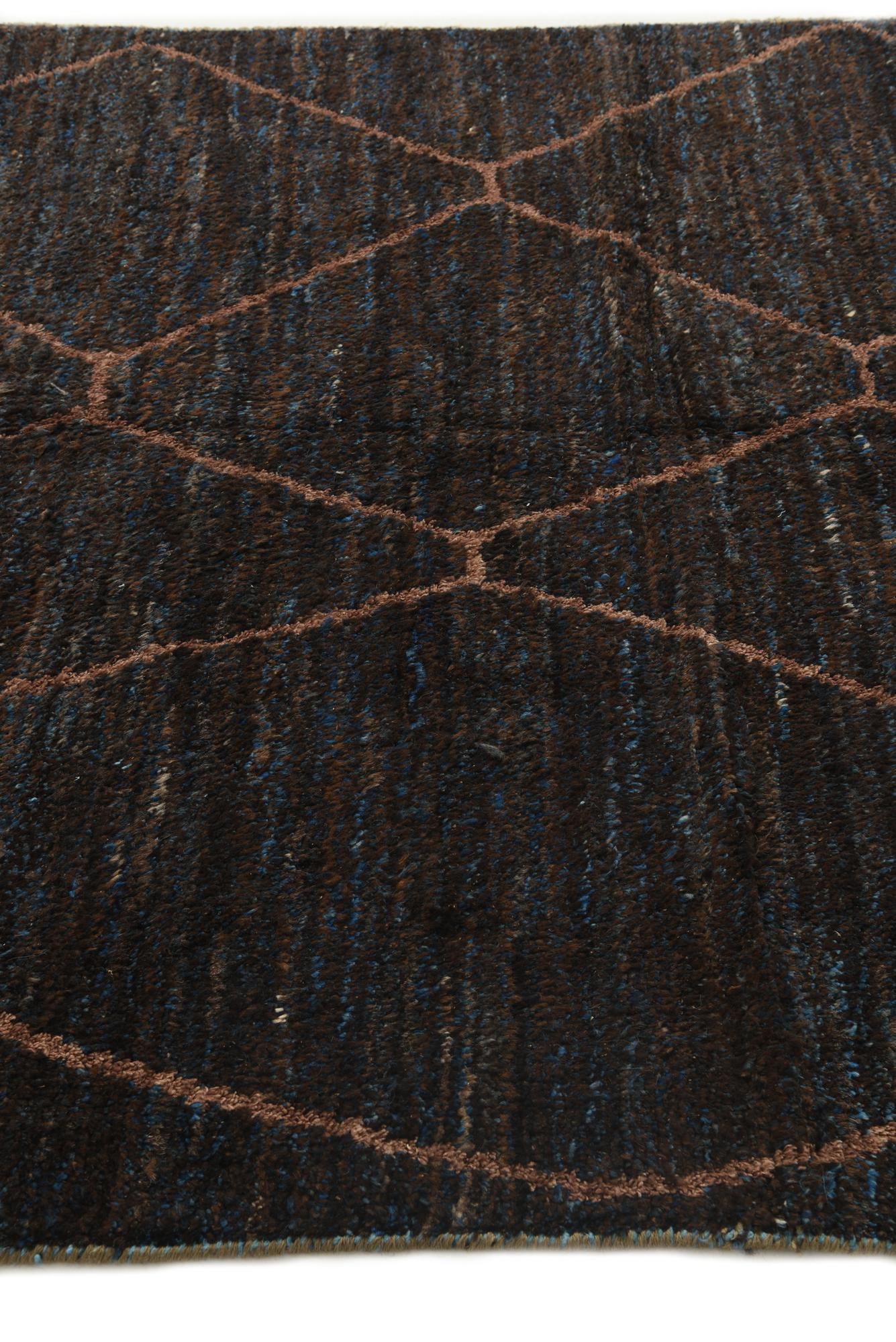 6' x 9' 3 Hand Knotted Moroccan Wool Rug