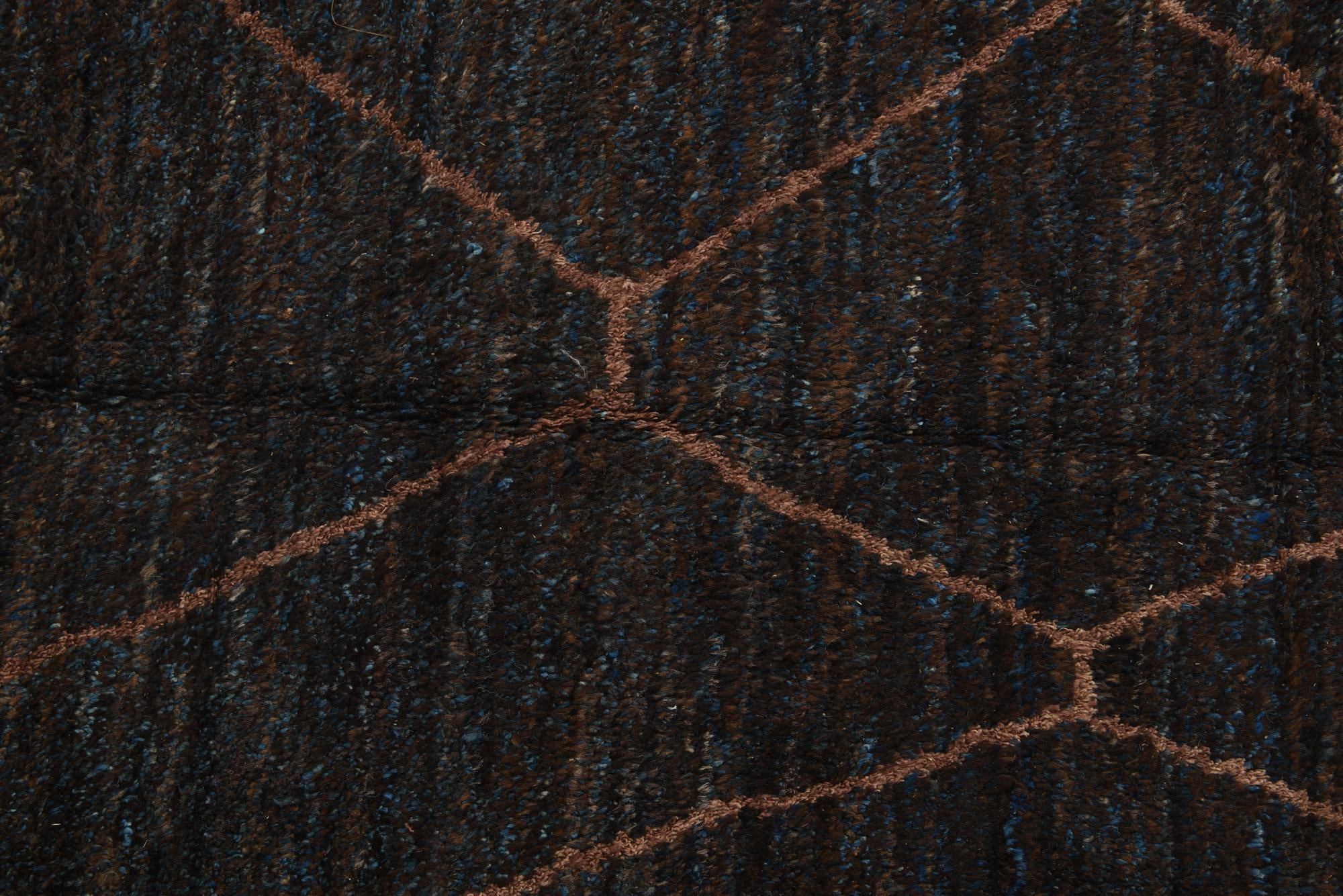 6' x 9' 3 Hand Knotted Moroccan Wool Rug