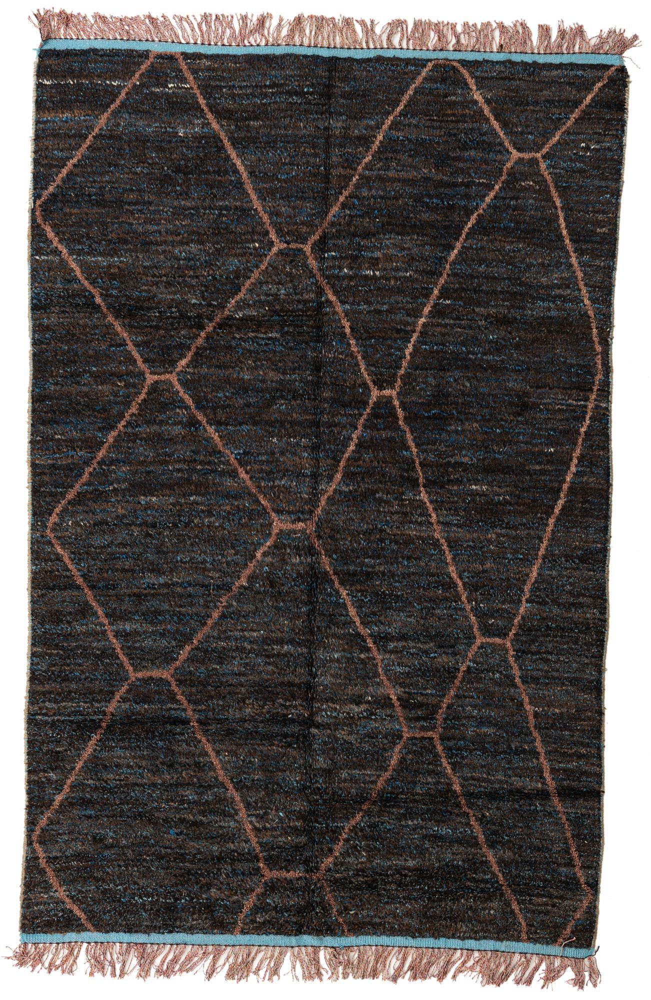 6' x 9' 3 Hand Knotted Moroccan Wool Rug