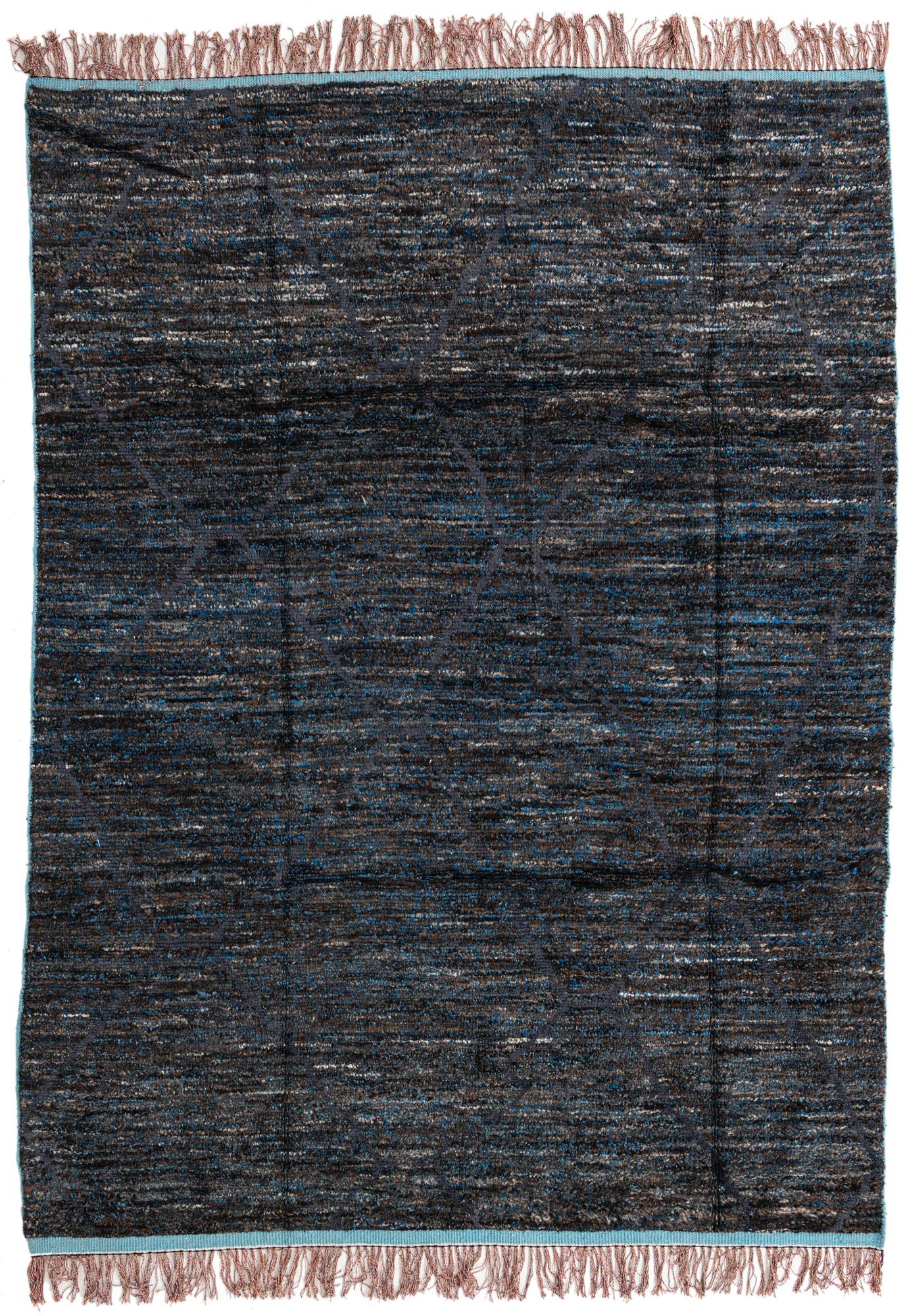 7' 7 x 10' 5 Hand Knotted Moroccan Wool Rug