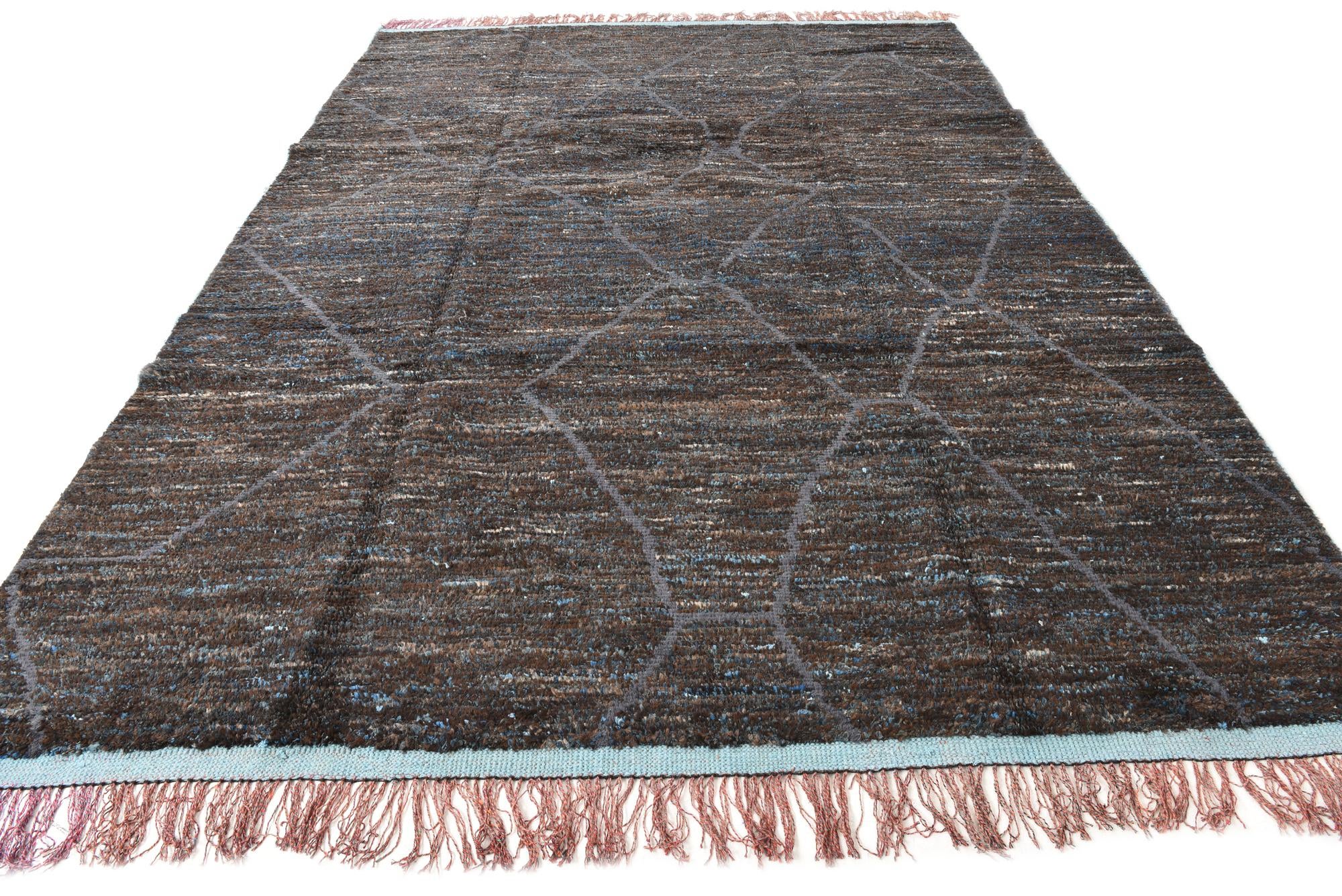 8' 11 x 12' 6 Hand Knotted Moroccan Wool Rug