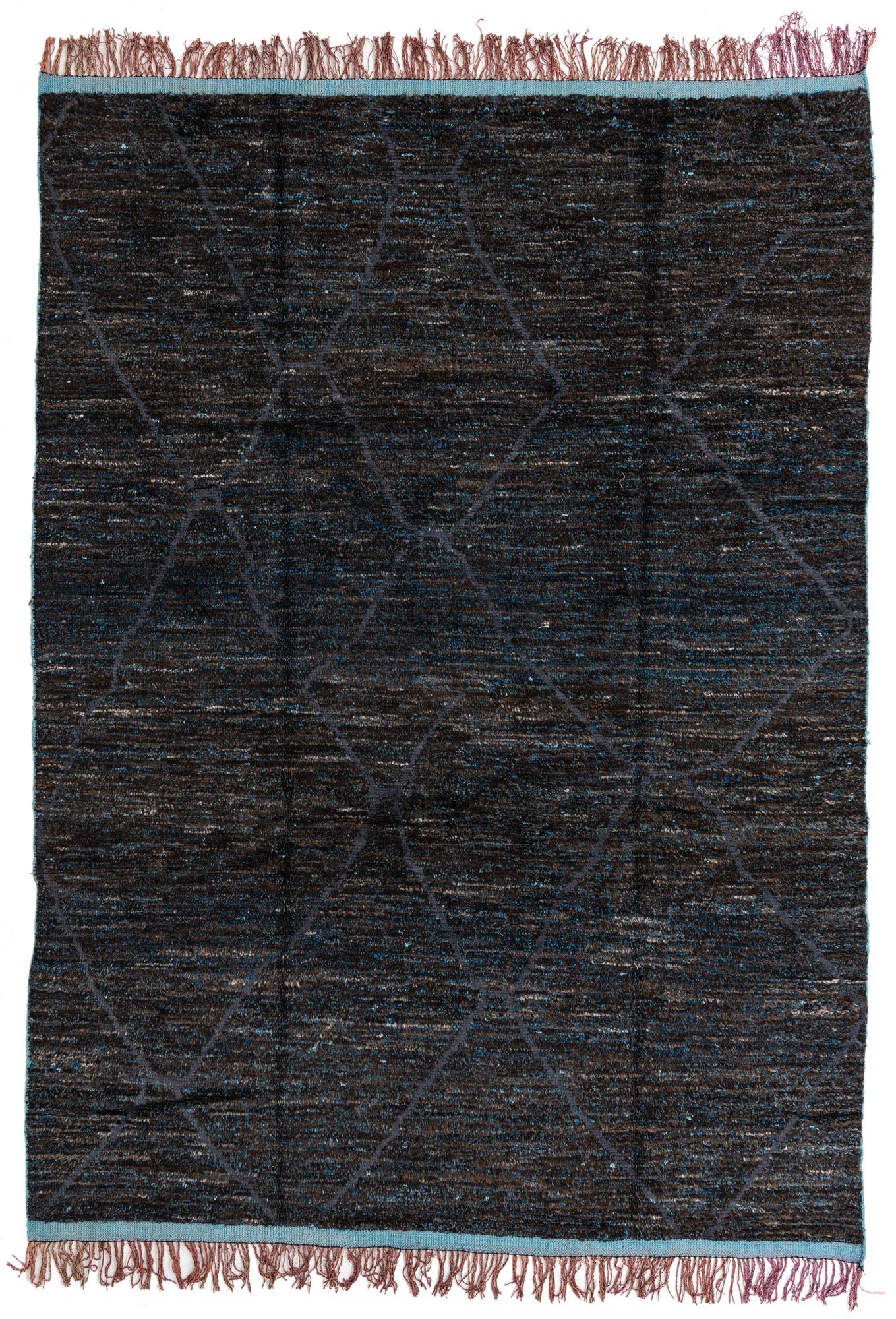 8' 11 x 12' 6 Hand Knotted Moroccan Wool Rug