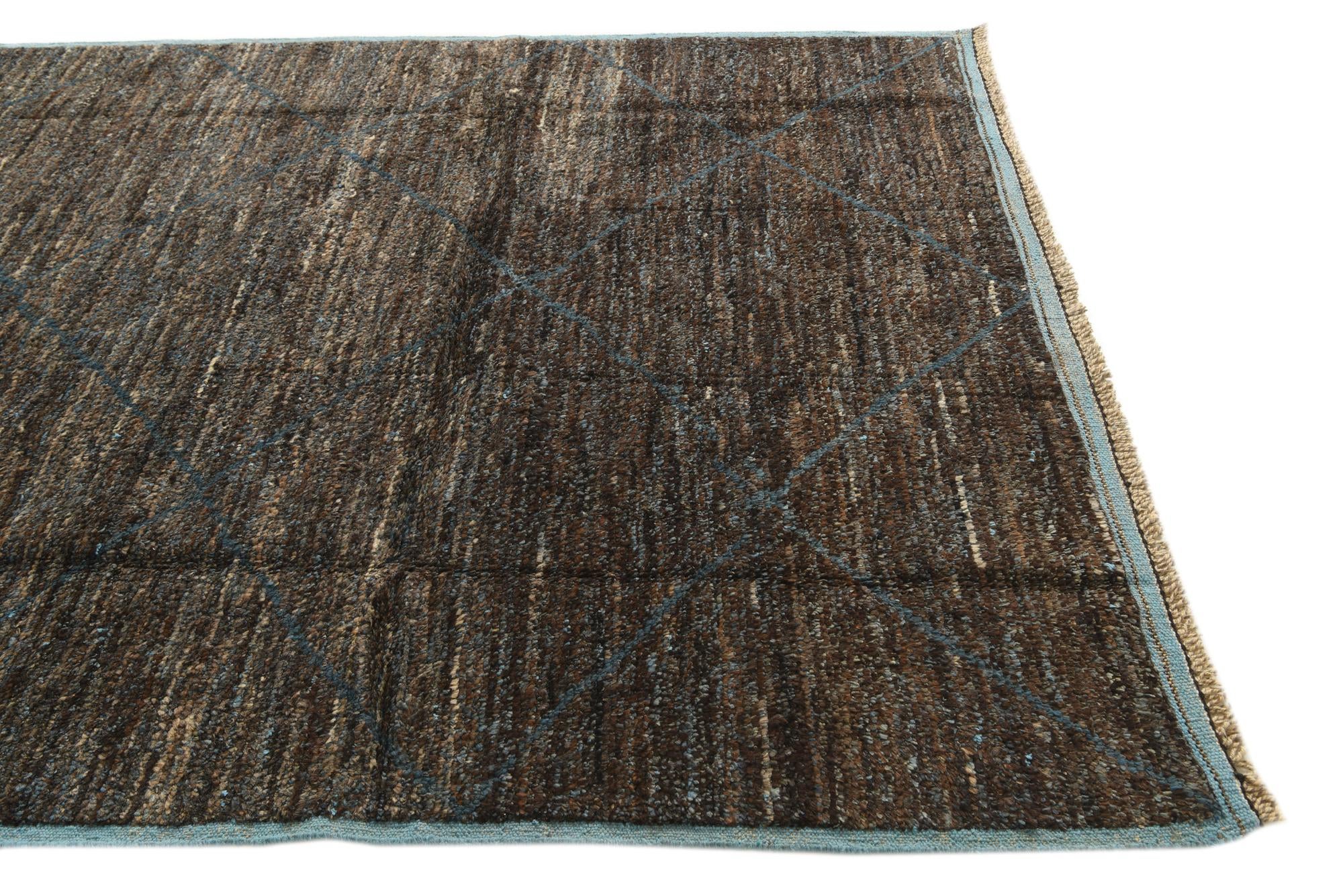 6' 2 x 9' 7 Hand Knotted Moroccan Wool Rug