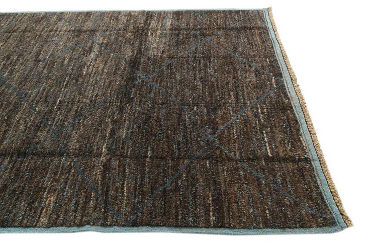 Detail image of 6' 2 x 9' 7 Hand Knotted Moroccan Wool Rug