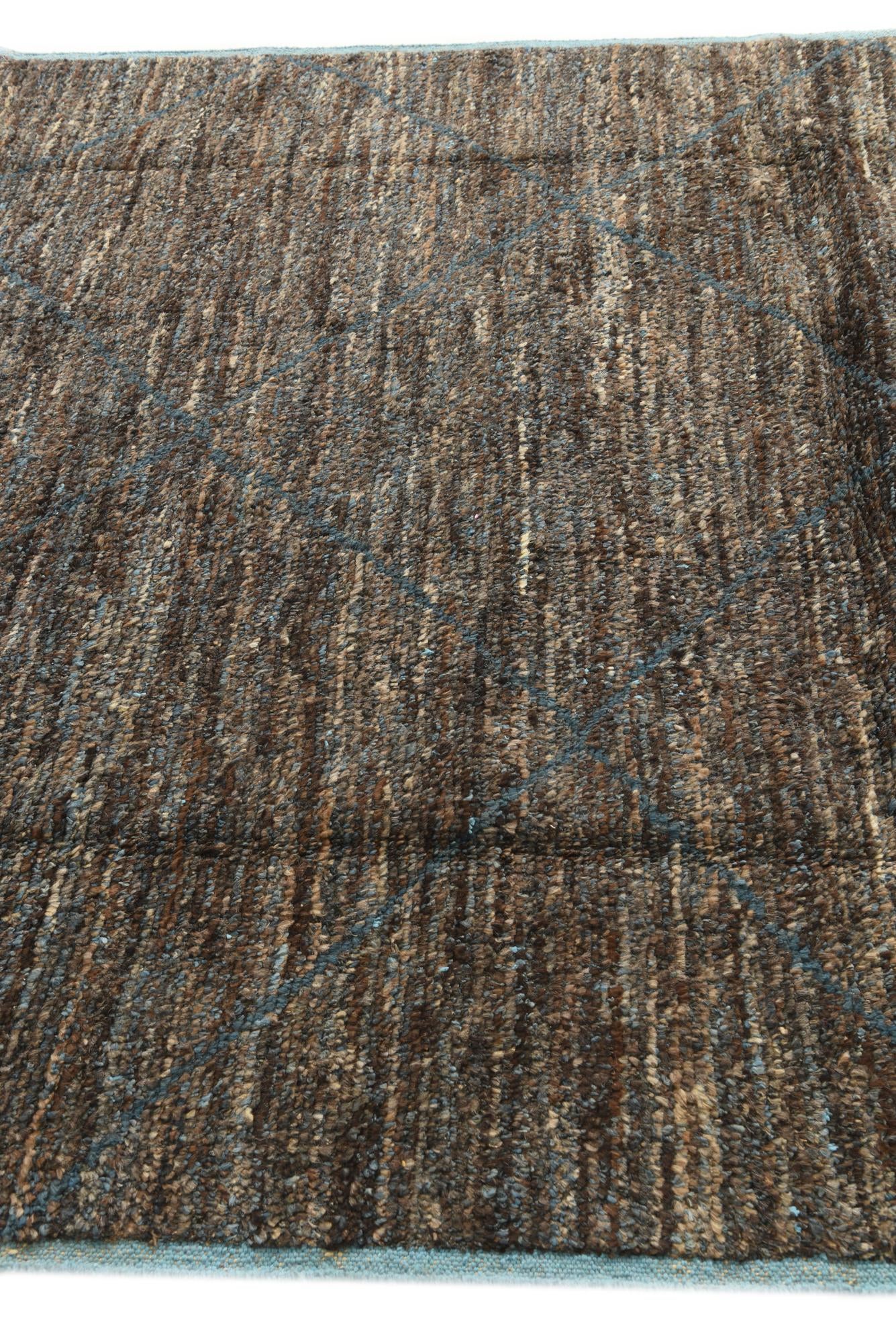 6' 2 x 9' 7 Hand Knotted Moroccan Wool Rug