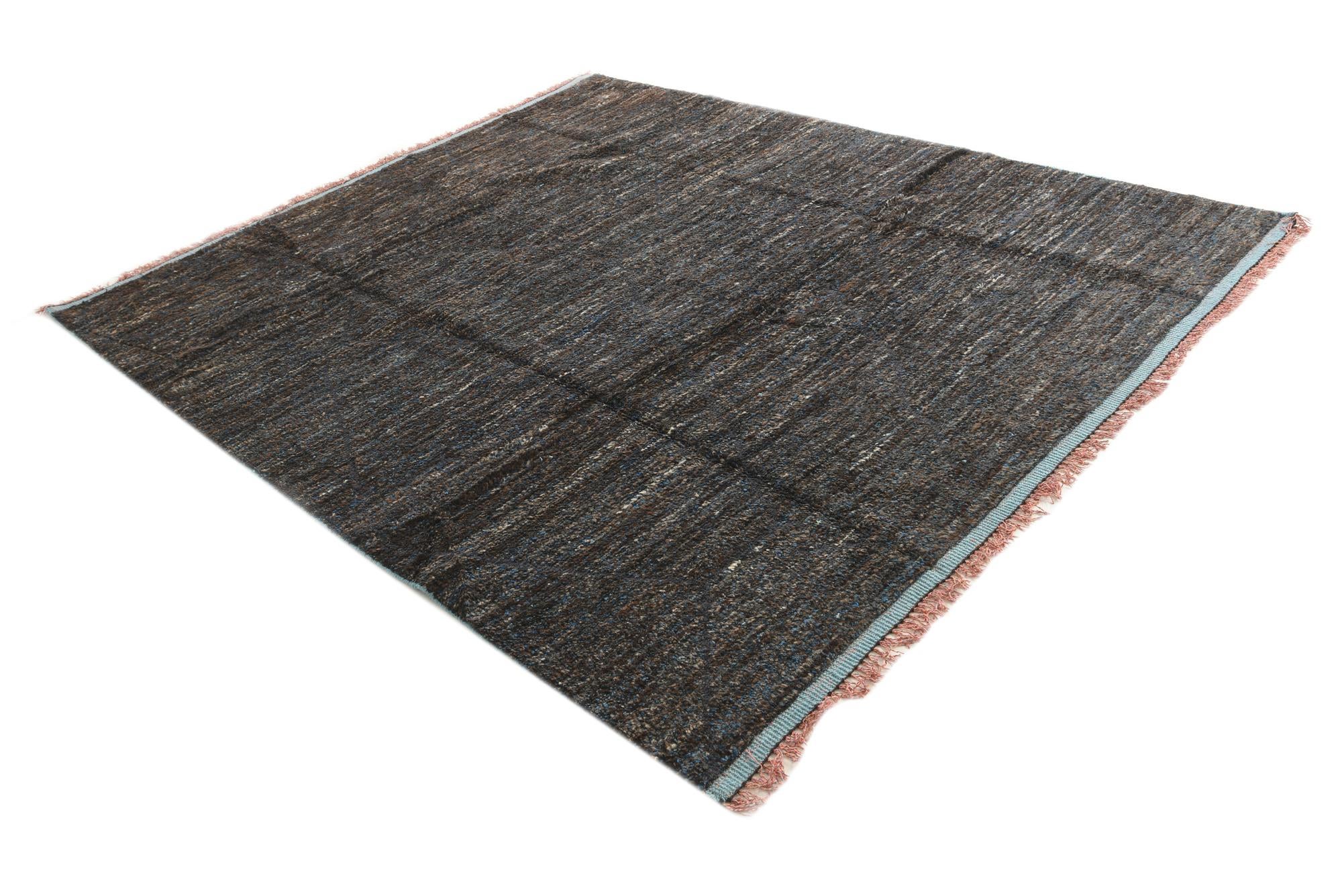 7' 9 x 9' 2 Hand Knotted Moroccan Wool Rug