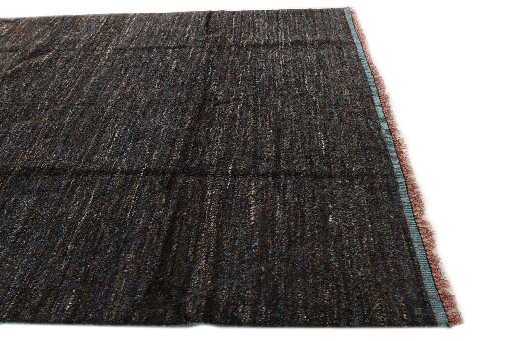 7' 9 x 9' 2 Hand Knotted Moroccan Wool Rug