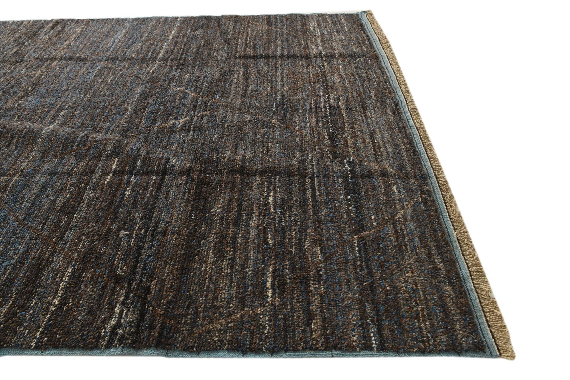 8' 9 x 12' 8 Hand Knotted Moroccan Wool Rug