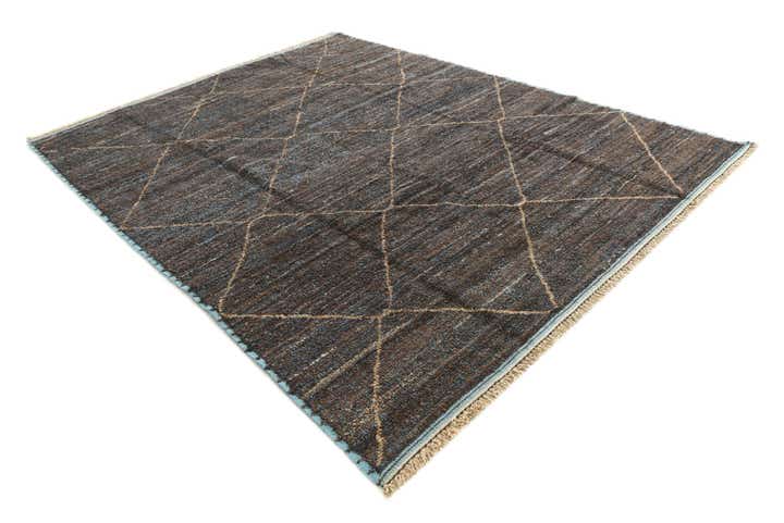 8' 1 x 10' 6 Hand Knotted Moroccan Wool Rug
