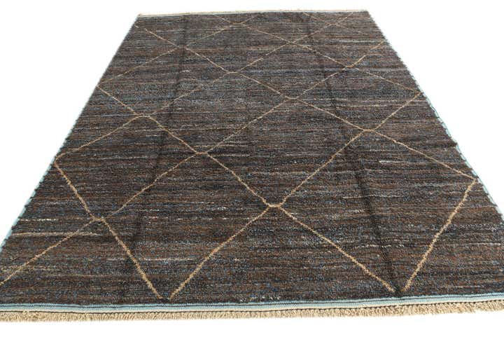 8' 1 x 10' 6 Hand Knotted Moroccan Wool Rug