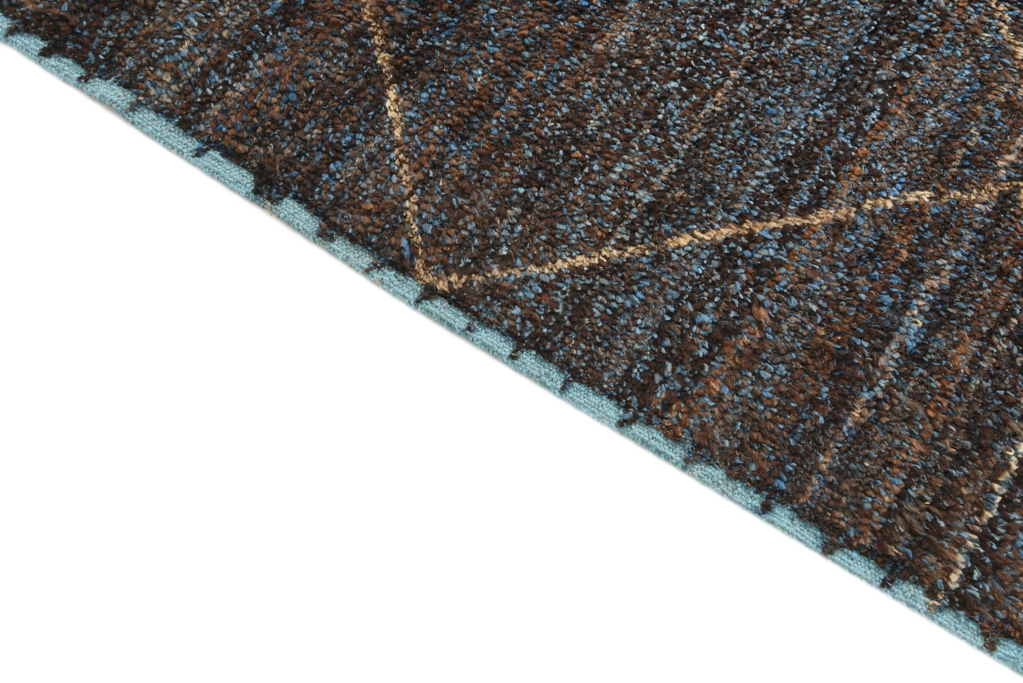 8' 1 x 10' 6 Hand Knotted Moroccan Wool Rug