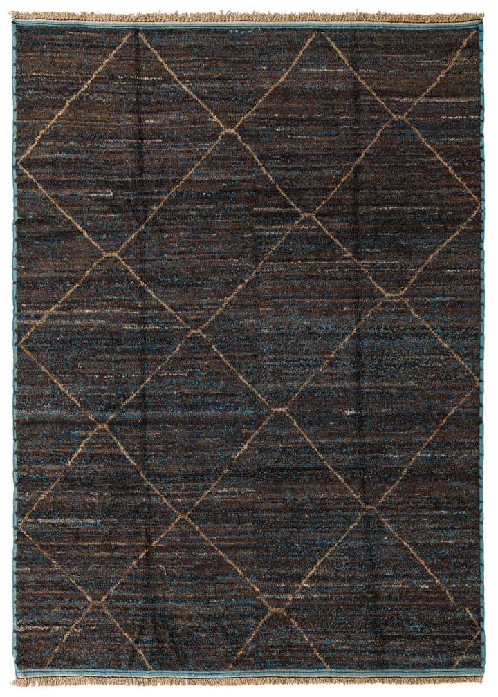 8' 1 x 10' 6 Hand Knotted Moroccan Wool Rug