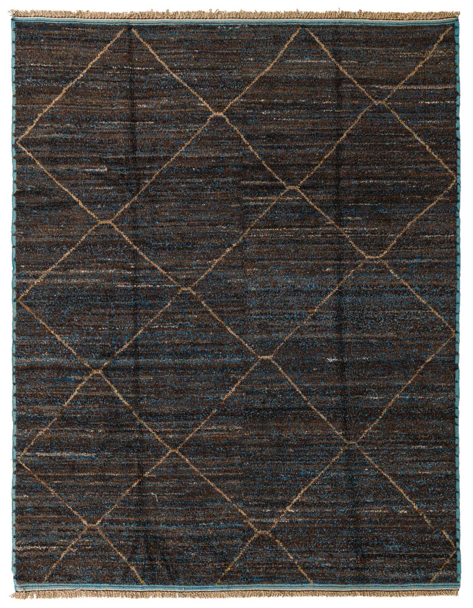 8' 1 x 10' 6 Hand Knotted Moroccan Wool Rug