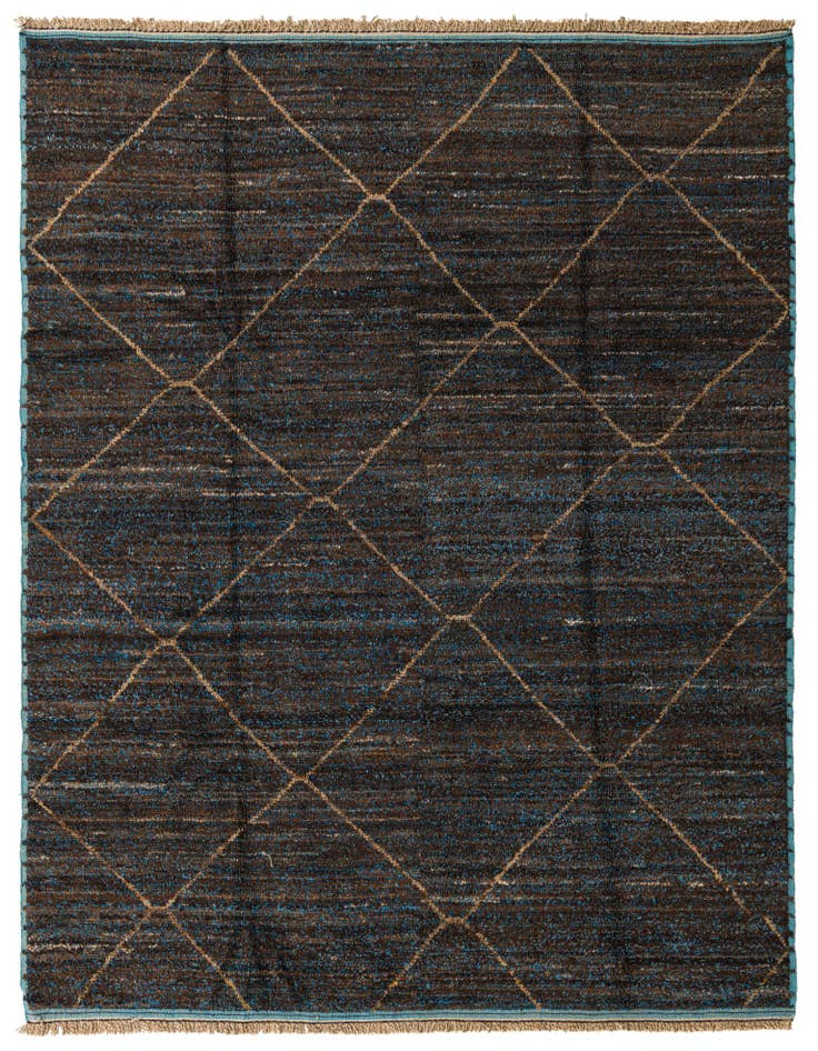 Detail image of 8' 1 x 10' 6 Hand Knotted Moroccan Wool Rug
