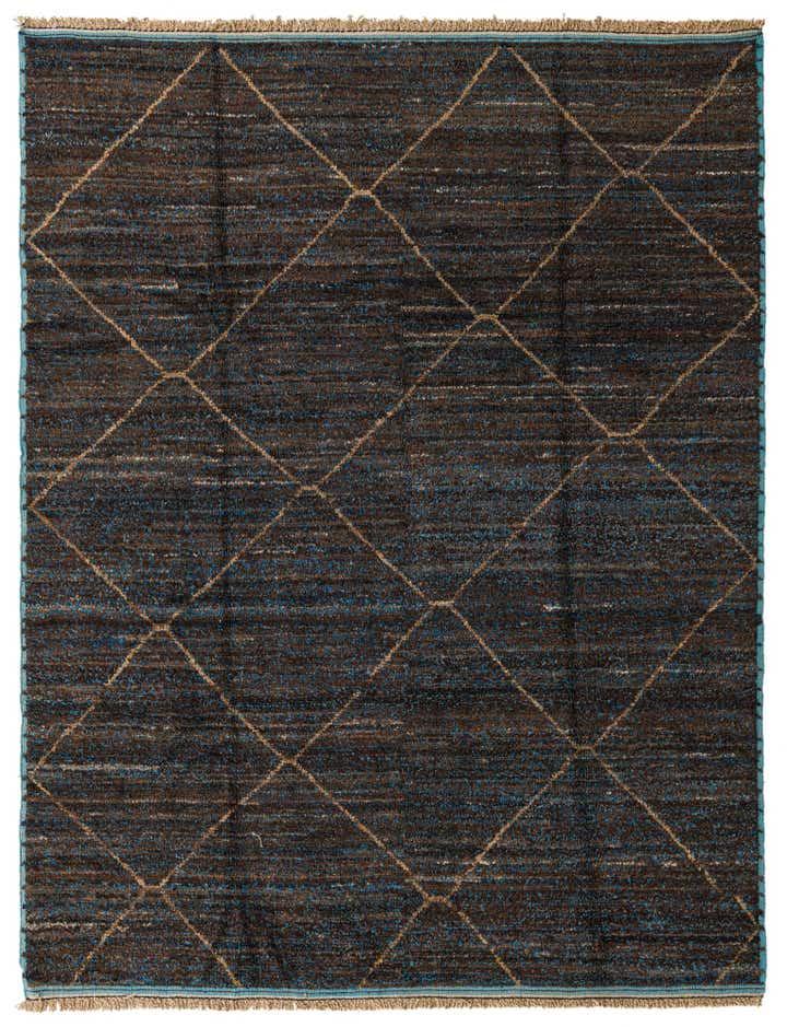 8' 1 x 10' 6 Hand Knotted Moroccan Wool Rug