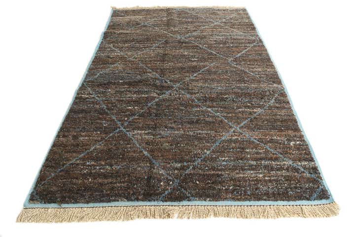 6' 2 x 9' 5 Hand Knotted Moroccan Wool Rug