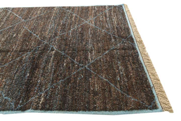 6' 2 x 9' 5 Hand Knotted Moroccan Wool Rug