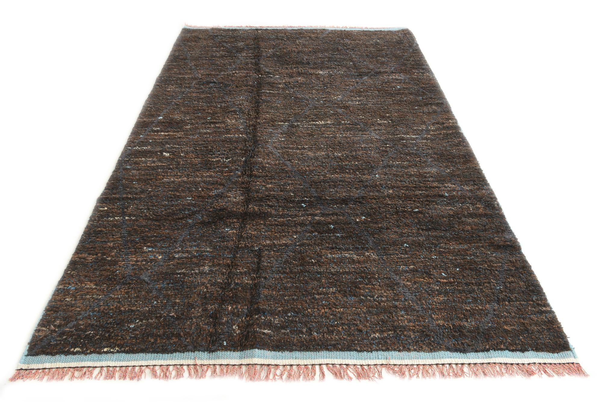 5' 10 x 9' 2 Hand Knotted Moroccan Wool Rug