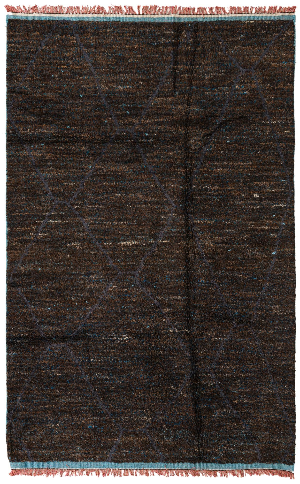 5' 10 x 9' 2 Hand Knotted Moroccan Wool Rug