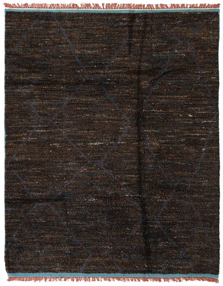 Detail image of 5' 10 x 9' 2 Hand Knotted Moroccan Wool Rug