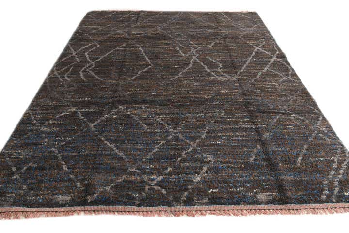 8' x 10' 1 Hand Knotted Moroccan Wool Rug