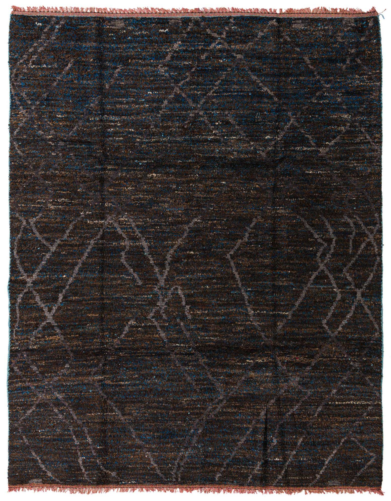 8' x 10' 1 Hand Knotted Moroccan Wool Rug