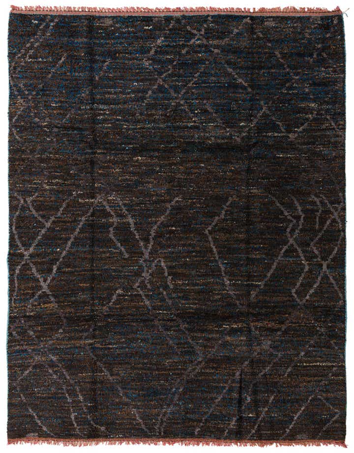 8' x 10' 1 Hand Knotted Moroccan Wool Rug