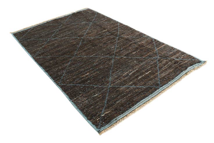 Detail image of 5' 1 x 8' 1 Hand Knotted Moroccan Wool Rug
