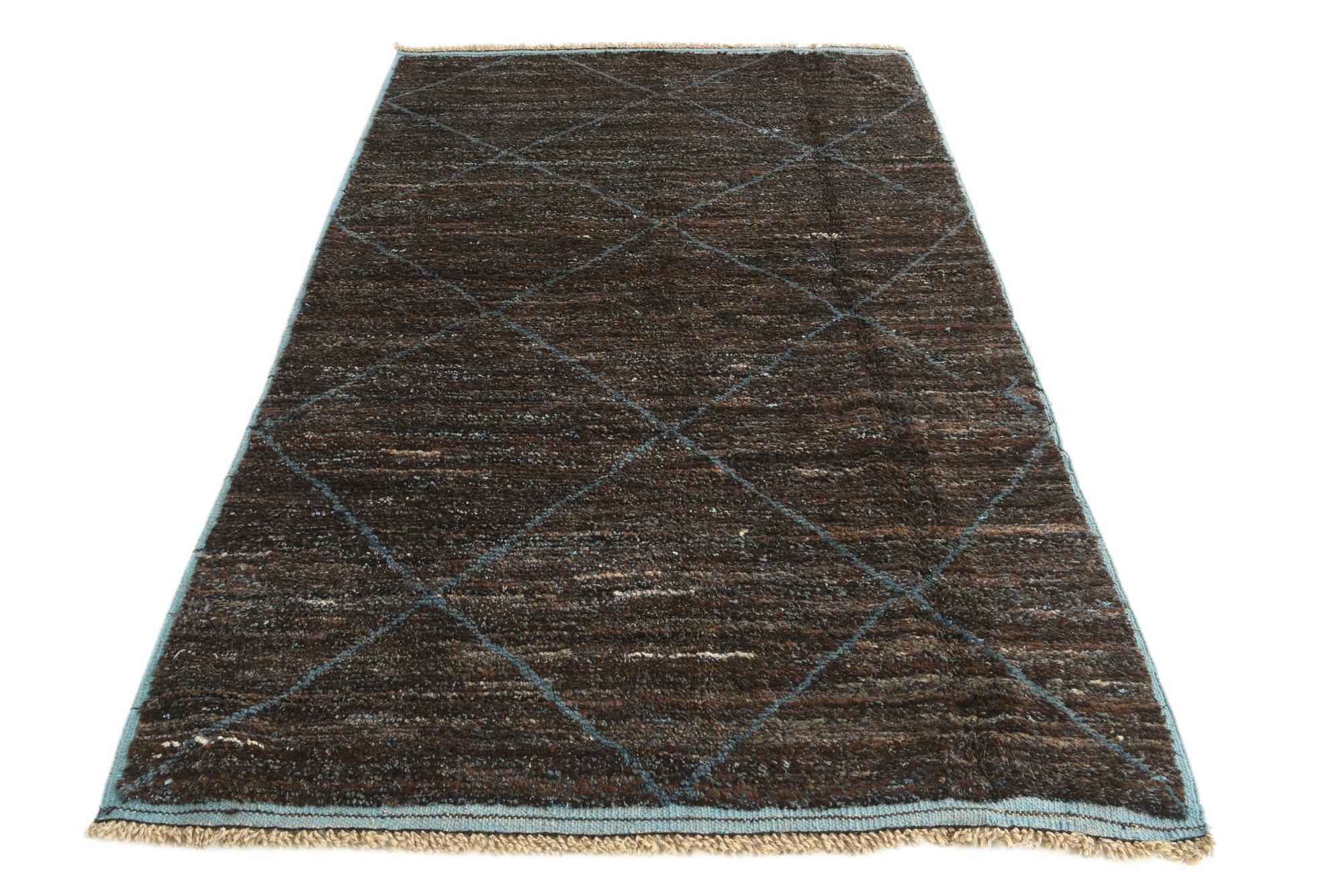 5' 1 x 8' 1 Hand Knotted Moroccan Wool Rug